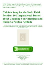 Chicken Soup For The Soul Think Positive Ebook